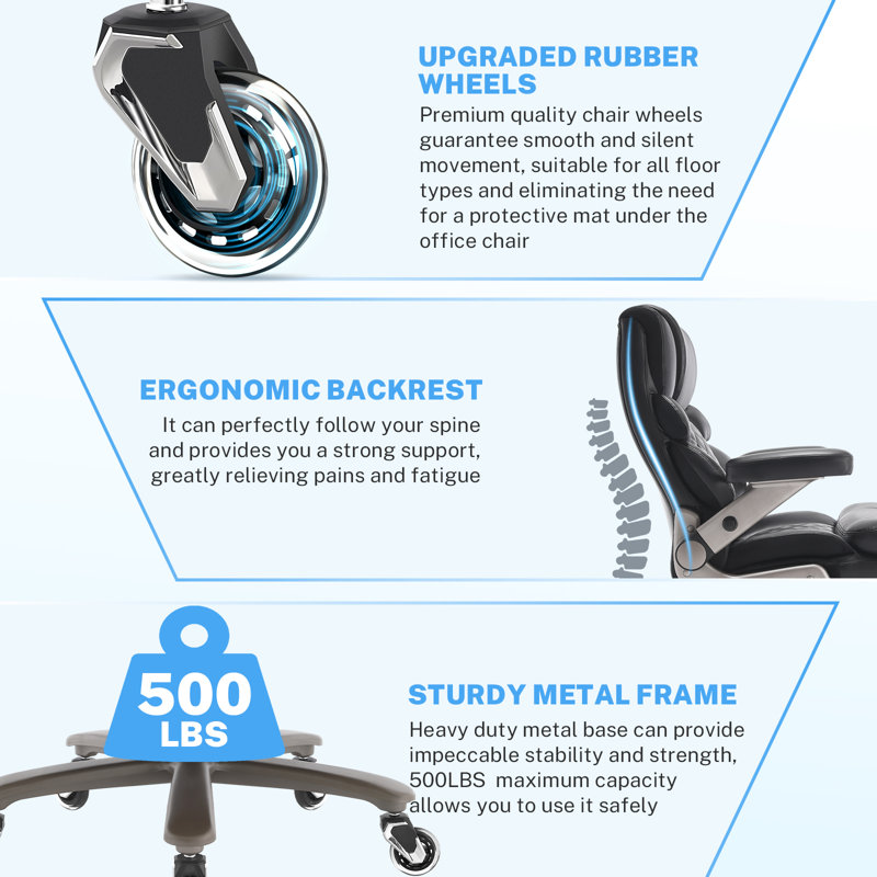 Canora Grey Maurica Big/Tall Ergonomic Office Chair 500LBS